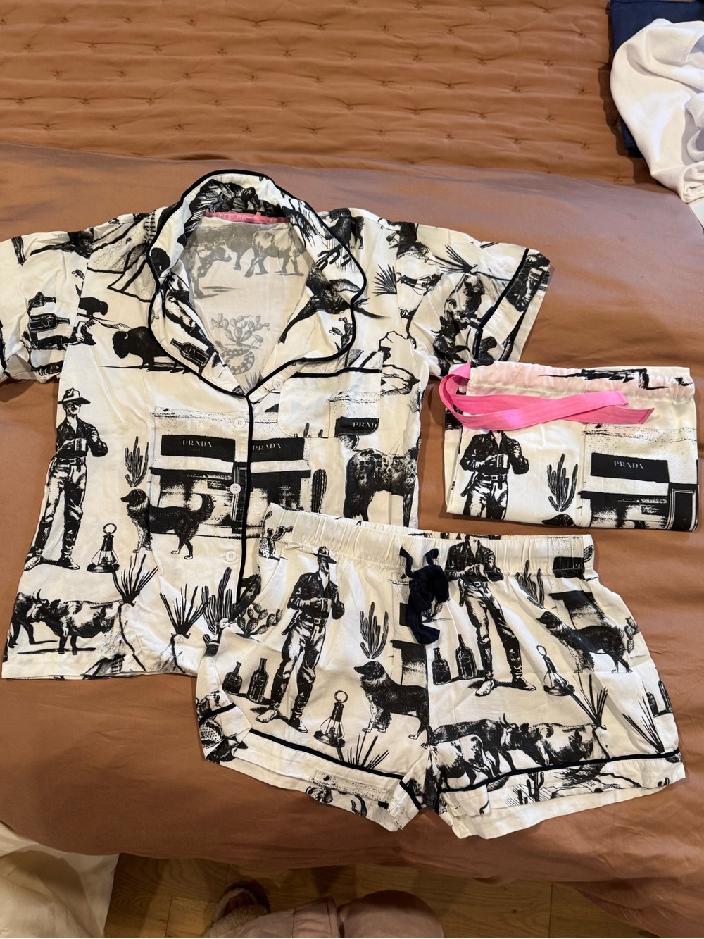Katie Kime Marfa Toile Pajama Set Sz XS